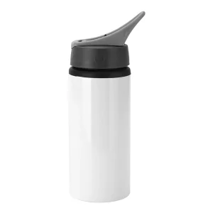 Aluminiowa butelka z karabińczykiem 600 ml – biała