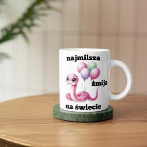 Personalizowany kubek z grafiką „Najmilsza zmija na swiecie"