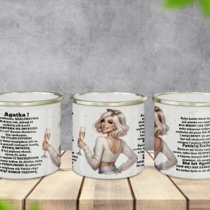 Personalizowany kubek z grafiką „Agatko wulkanie szalenstwa"