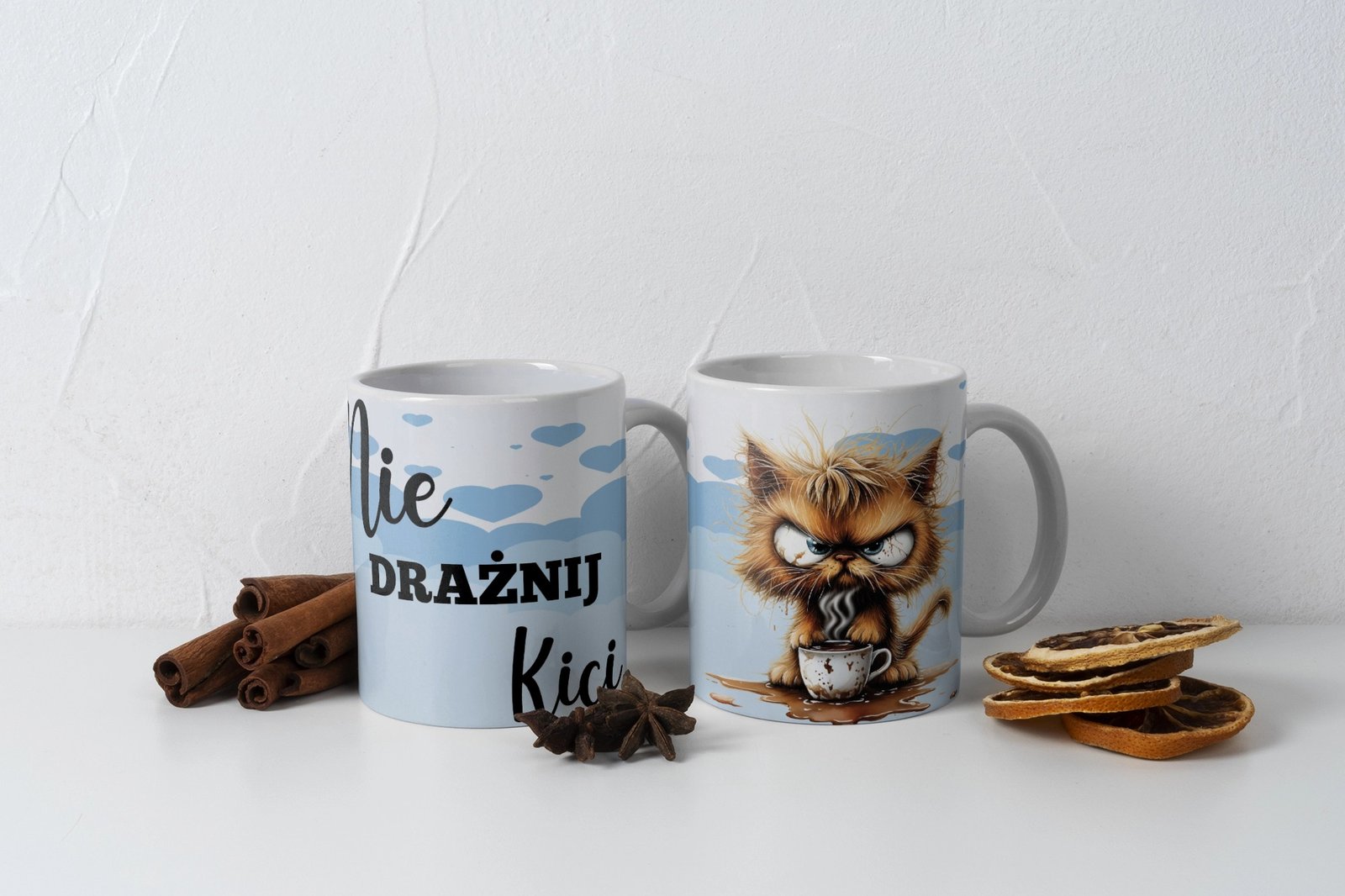 Personalizowany kubek z grafiką „Nie draznij Kici"