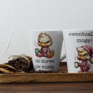 Personalizowany kubek z grafiką „Nic Kurwa nie musze"