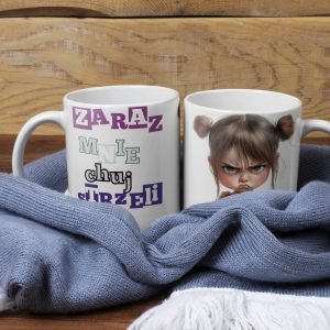 Personalizowany kubek z grafiką „Zaraz Mnie huj szczeli"