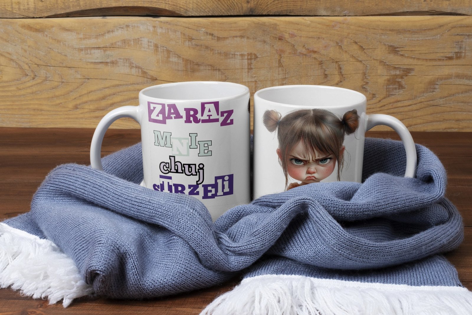 Personalizowany kubek z grafiką „Zaraz Mnie huj szczeli"