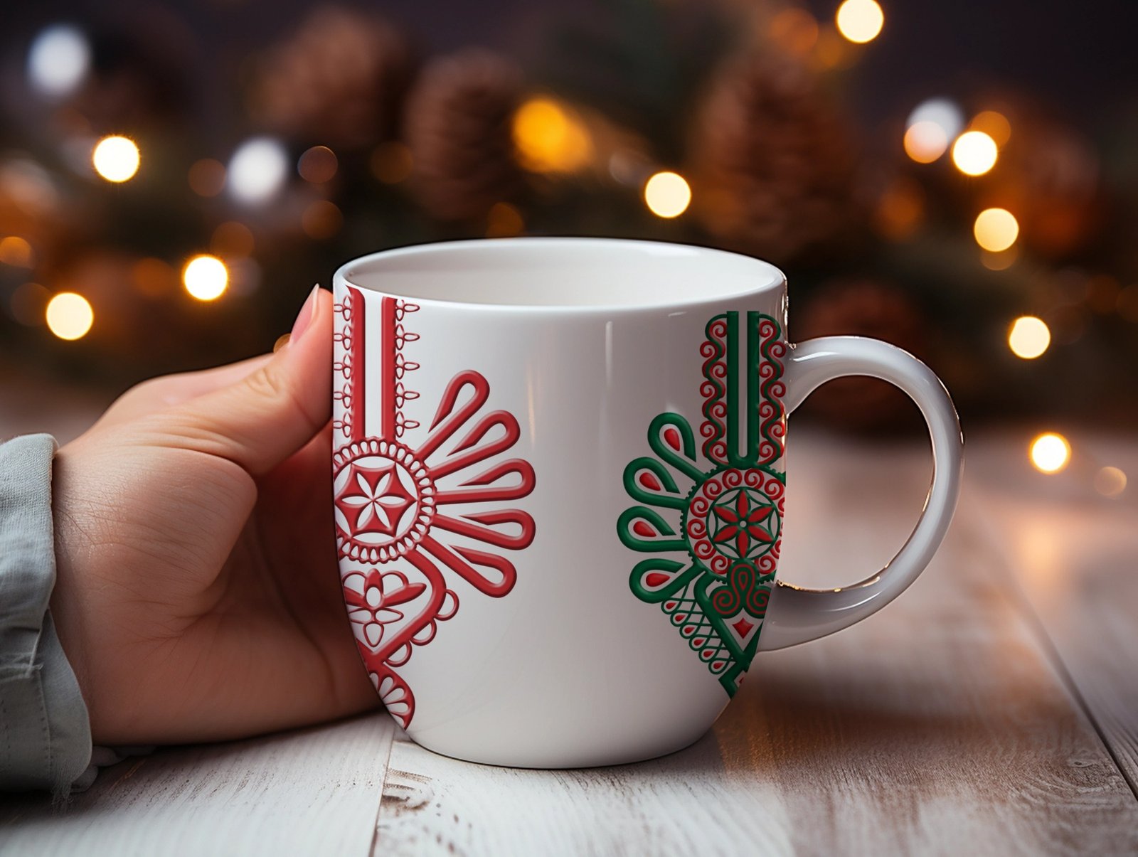 Personalizowany kubek z grafiką „Wzory Ludowe" - obrazek 3