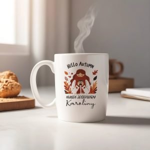 Personalizowany kubek z grafiką „Hello Autum Karoliny"