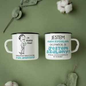 Personalizowany kubek z grafiką „Jestem nauczycielem"