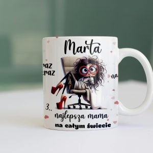 Personalizowany kubek z grafiką „Marta najlepsza mama”