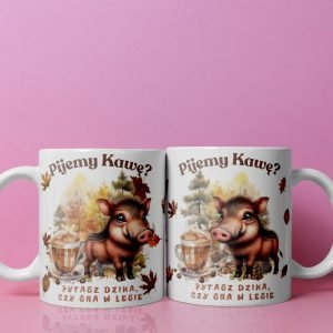 Personalizowany kubek z grafiką „Pijemy kawe?"