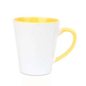 Kubek Ceramiczny Latte 300 ml - biało-żółty