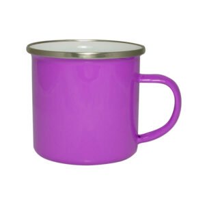 Kubek stalowy emaliowany 300 ml – fioletowy