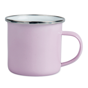 Kubek stalowy emaliowany 300 ml – jasno-różowy