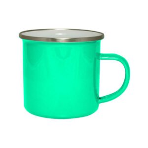 Kubek stalowy emaliowany 300 ml – zielony