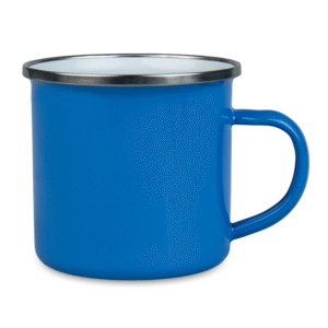 Kubek stalowy emaliowany 300 ml – niebieski