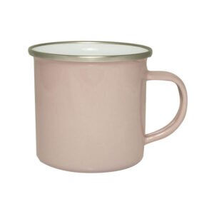 Kubek stalowy emaliowany 300 ml – różowy
