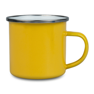 Kubek stalowy emaliowany 300 ml – żółty