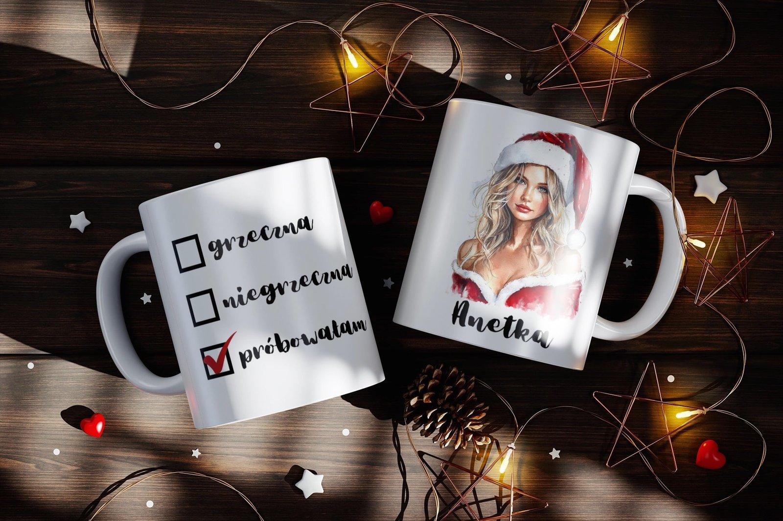 Personalizowany ceramiczny kubek z napisem „Grzeszna – niegrzeszna, próbowałam”