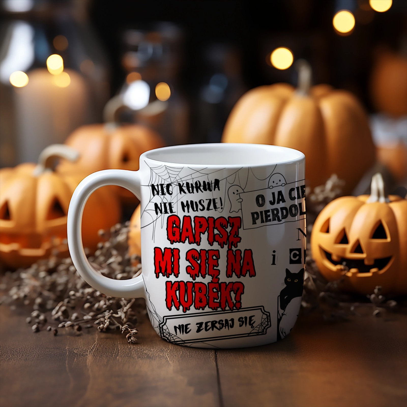 Kubek Personalizowany „Co sie gapisz Mi na kubek - Hallowen"