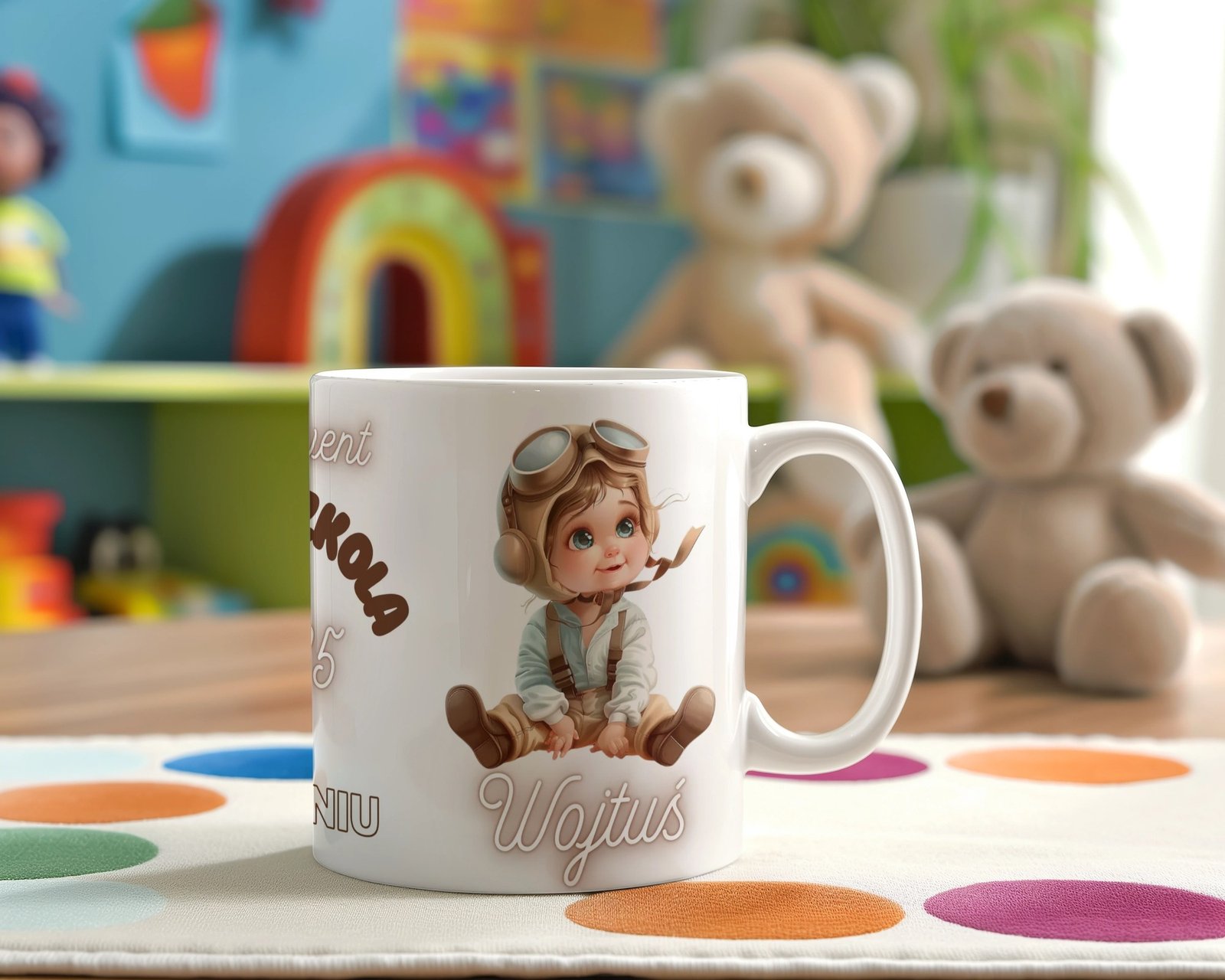 Personalizowany Kubek dla Dziecka „Wojtus Absolwent przedszkola"