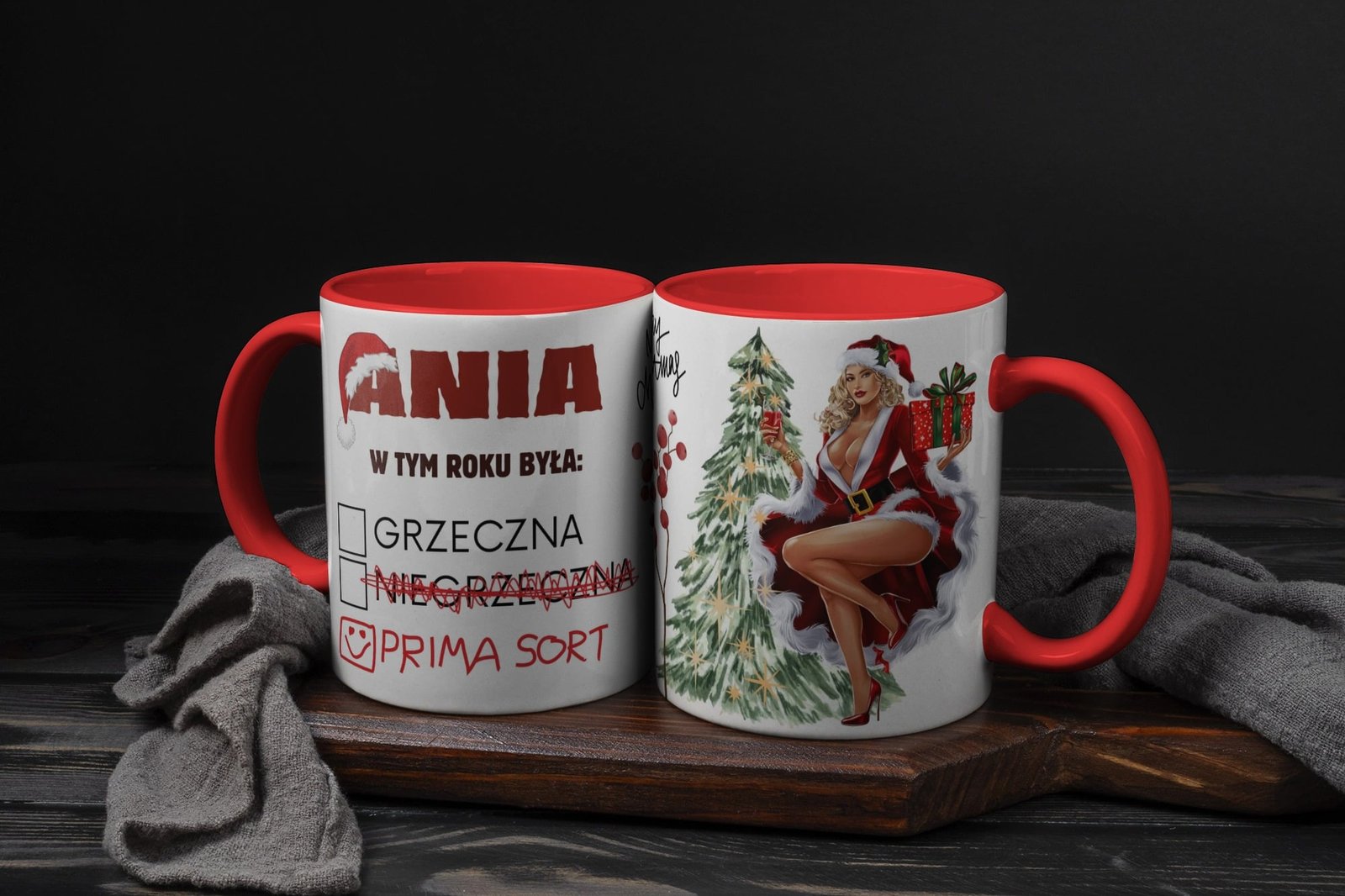 personalizowany kubek Ania, kubek z imieniem Ania, kubek “w tym roku była”, zabawny kubek prezent dla niej, kubek personalizowany dla kobiety, kubek z imieniem i hasłem